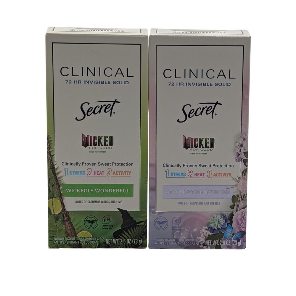 2x Secret Clinical Deodorant Limited Edition Wicked Wickedly Wonderful NEW